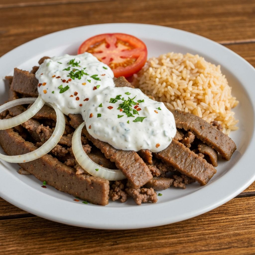 Delicious gyro platter